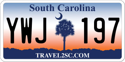 SC license plate YWJ197