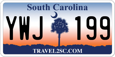 SC license plate YWJ199
