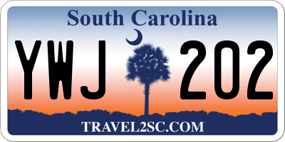 SC license plate YWJ202