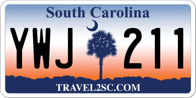 SC license plate YWJ211