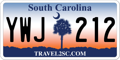 SC license plate YWJ212