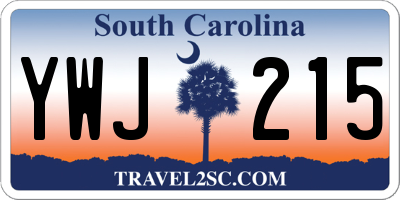 SC license plate YWJ215