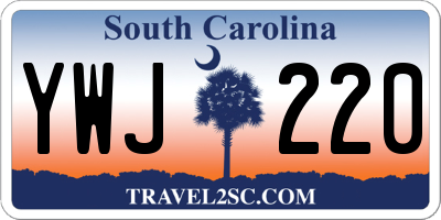 SC license plate YWJ220