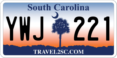 SC license plate YWJ221