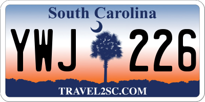 SC license plate YWJ226