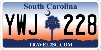 SC license plate YWJ228