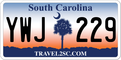 SC license plate YWJ229
