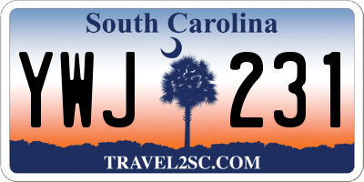 SC license plate YWJ231