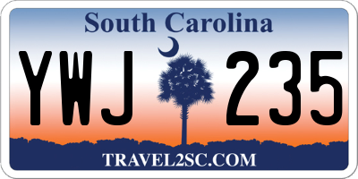 SC license plate YWJ235