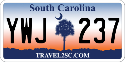 SC license plate YWJ237