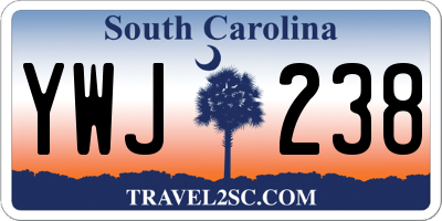 SC license plate YWJ238