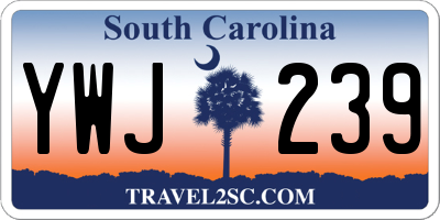 SC license plate YWJ239