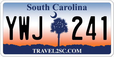 SC license plate YWJ241