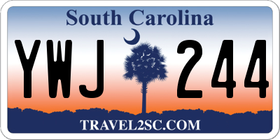SC license plate YWJ244