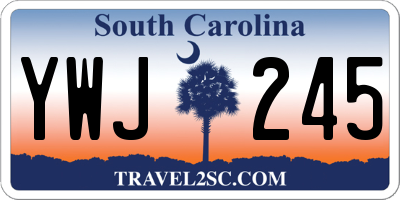 SC license plate YWJ245