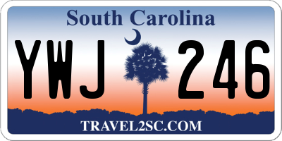 SC license plate YWJ246