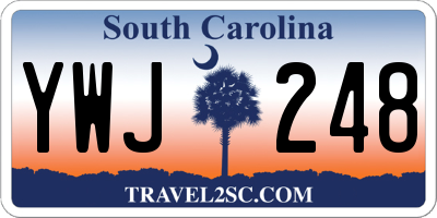 SC license plate YWJ248