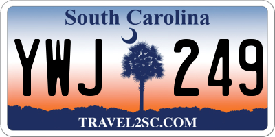 SC license plate YWJ249