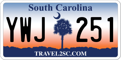 SC license plate YWJ251