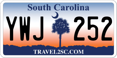 SC license plate YWJ252