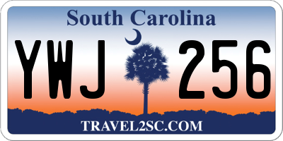 SC license plate YWJ256