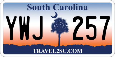 SC license plate YWJ257