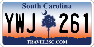 SC license plate YWJ261