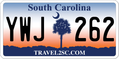 SC license plate YWJ262