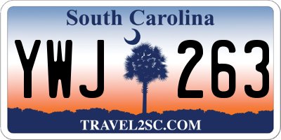 SC license plate YWJ263