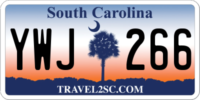 SC license plate YWJ266