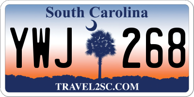 SC license plate YWJ268
