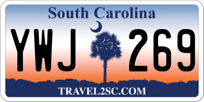 SC license plate YWJ269