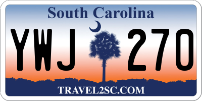 SC license plate YWJ270