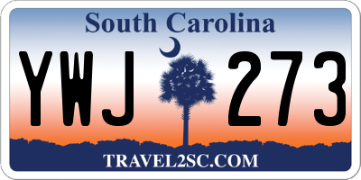 SC license plate YWJ273