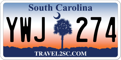 SC license plate YWJ274
