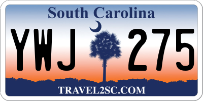 SC license plate YWJ275