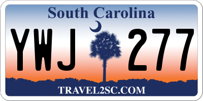 SC license plate YWJ277
