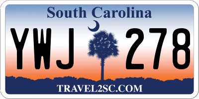SC license plate YWJ278