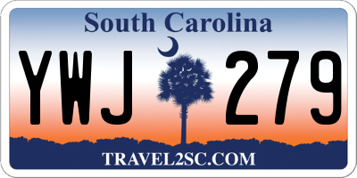 SC license plate YWJ279