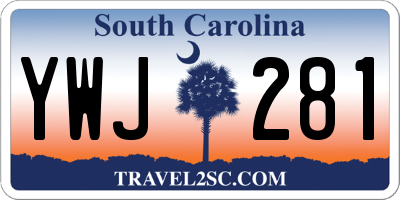SC license plate YWJ281