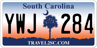 SC license plate YWJ284