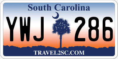 SC license plate YWJ286