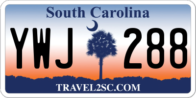 SC license plate YWJ288