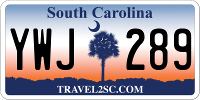 SC license plate YWJ289