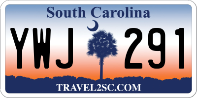 SC license plate YWJ291