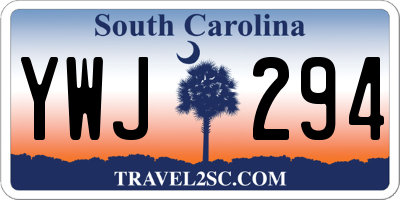 SC license plate YWJ294