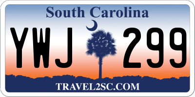 SC license plate YWJ299