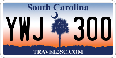 SC license plate YWJ300