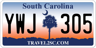 SC license plate YWJ305