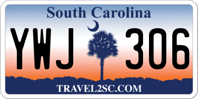 SC license plate YWJ306